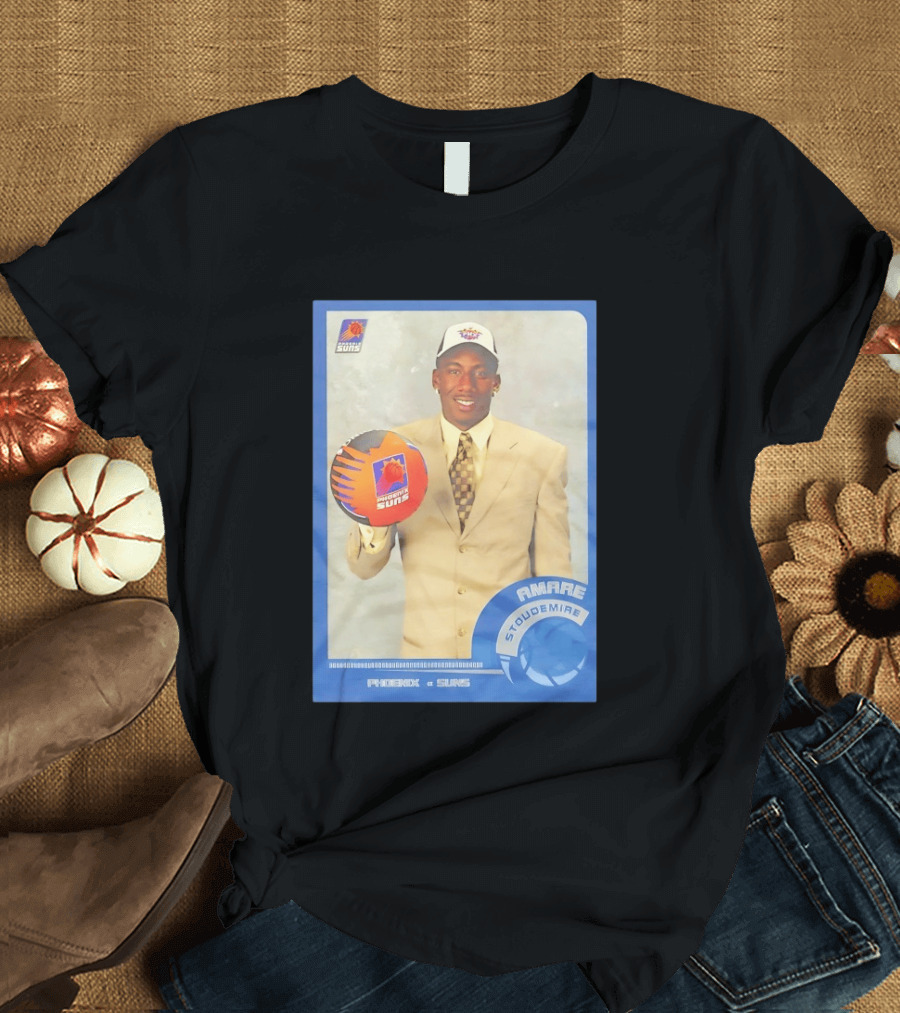 Amar'e Stoudemire Phoenix Suns Basketball Card 2002 Rookie NBA Trading Collectible T-Shirt