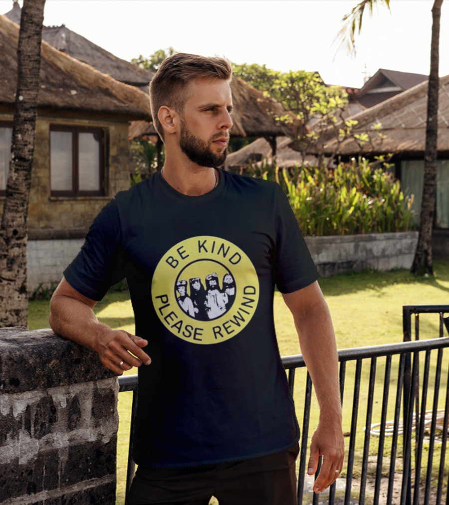 Be Kind Please Rewind Puppet Combo Yellow Circle T-Shirt