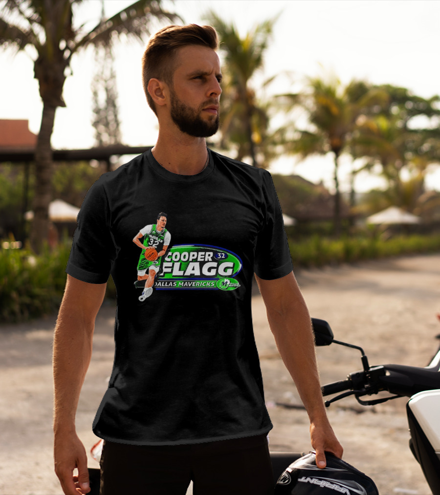 Cooper Flagg Dallas Mavericks 32 ROY Basketball Player T-Shirt