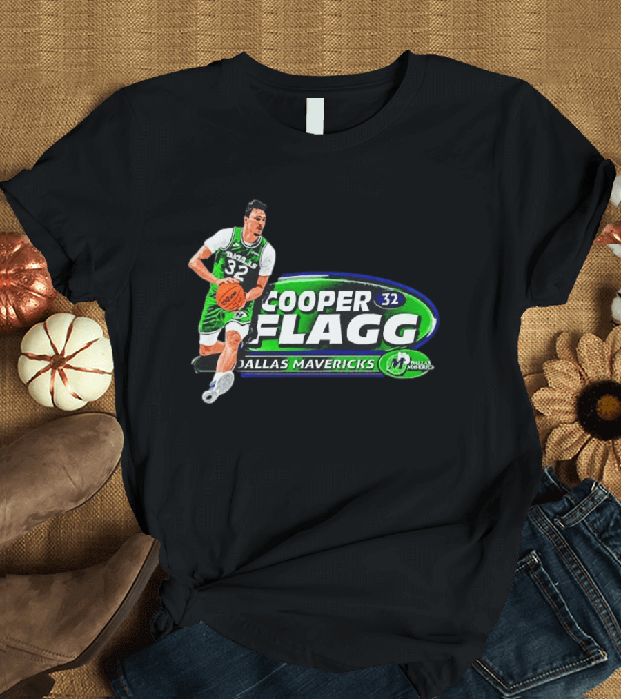 Cooper Flagg Dallas Mavericks 32 ROY Basketball Player T-Shirt