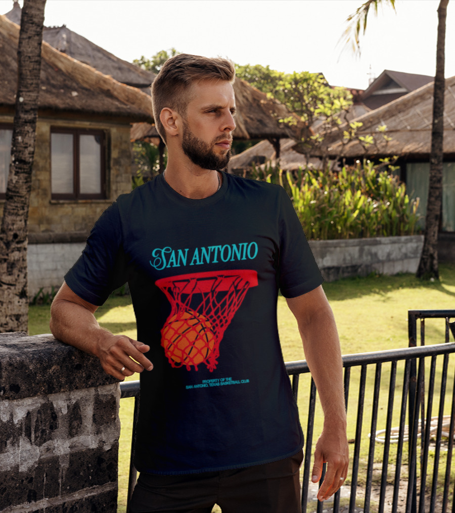 San Antonio Spurs Basketball Property Of The San Antonio Texas Basketball Club T-Shirt