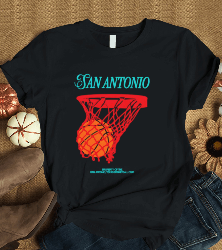 San Antonio Spurs Basketball Property Of The San Antonio Texas Basketball Club T-Shirt