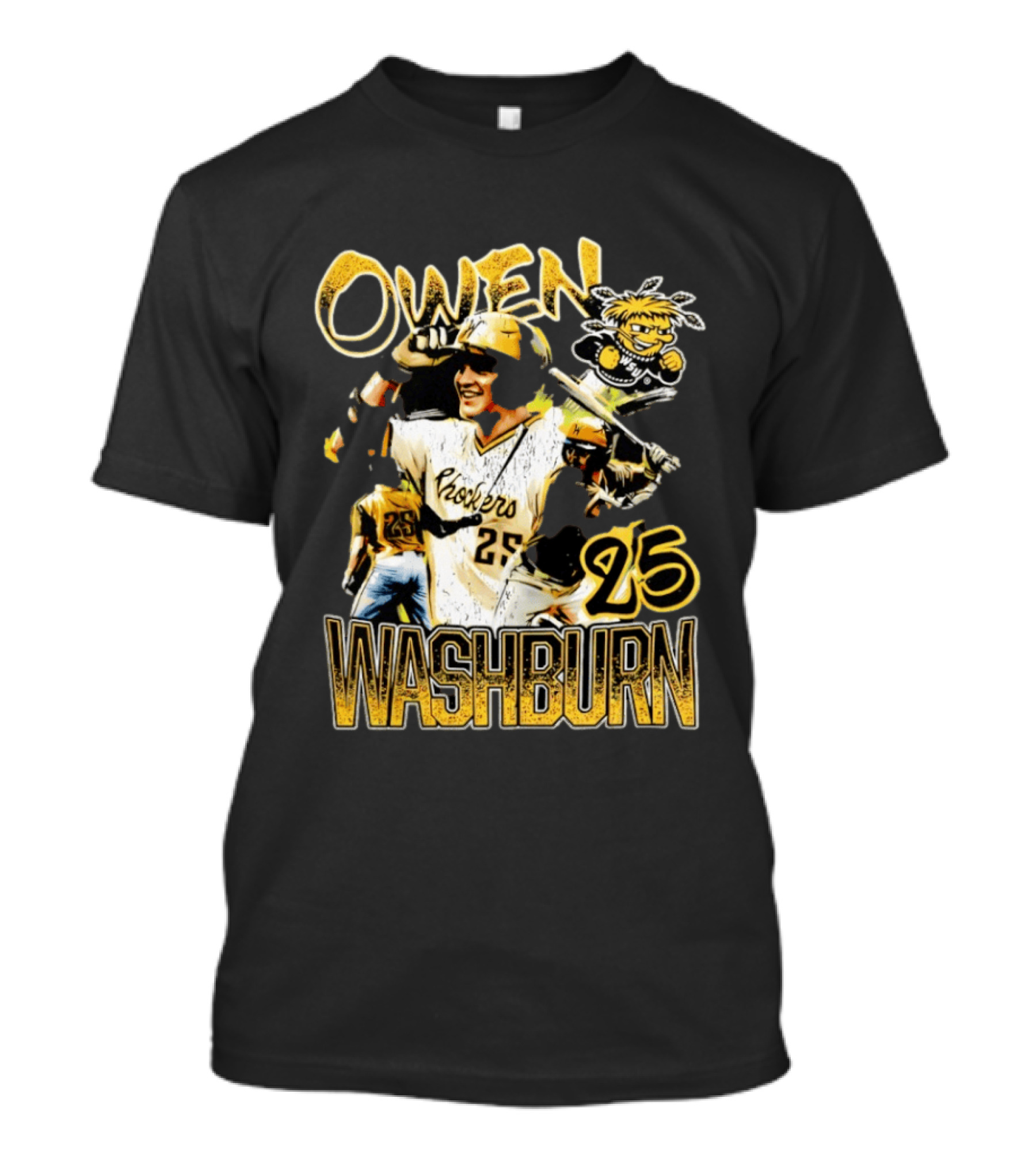 Owen Washburn Wichita State Shockers Baseball Celebration 25 T-Shirt