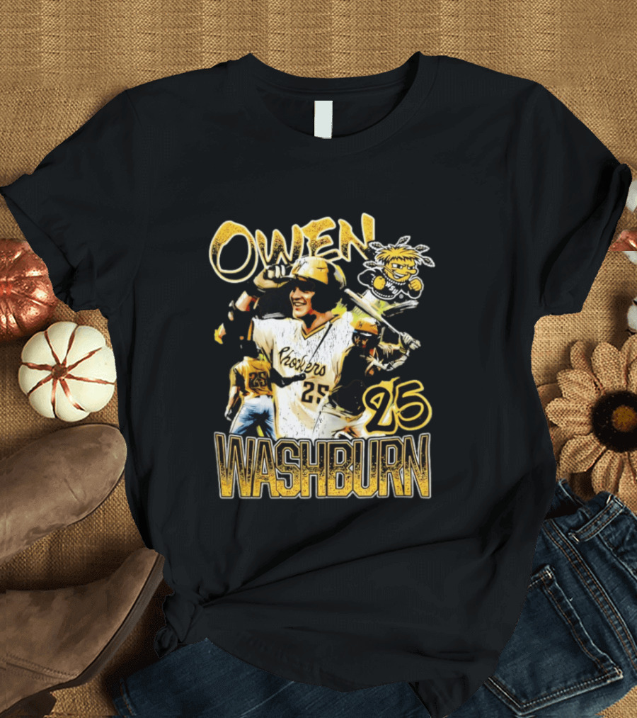 Owen Washburn Wichita State Shockers Baseball Celebration 25 T-Shirt