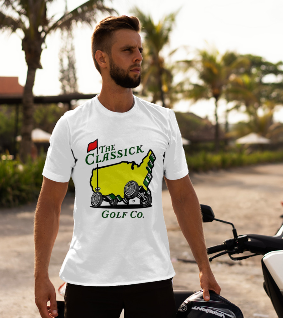 The Classick Golf Co Masters USA Map Golf Cart T-Shirt