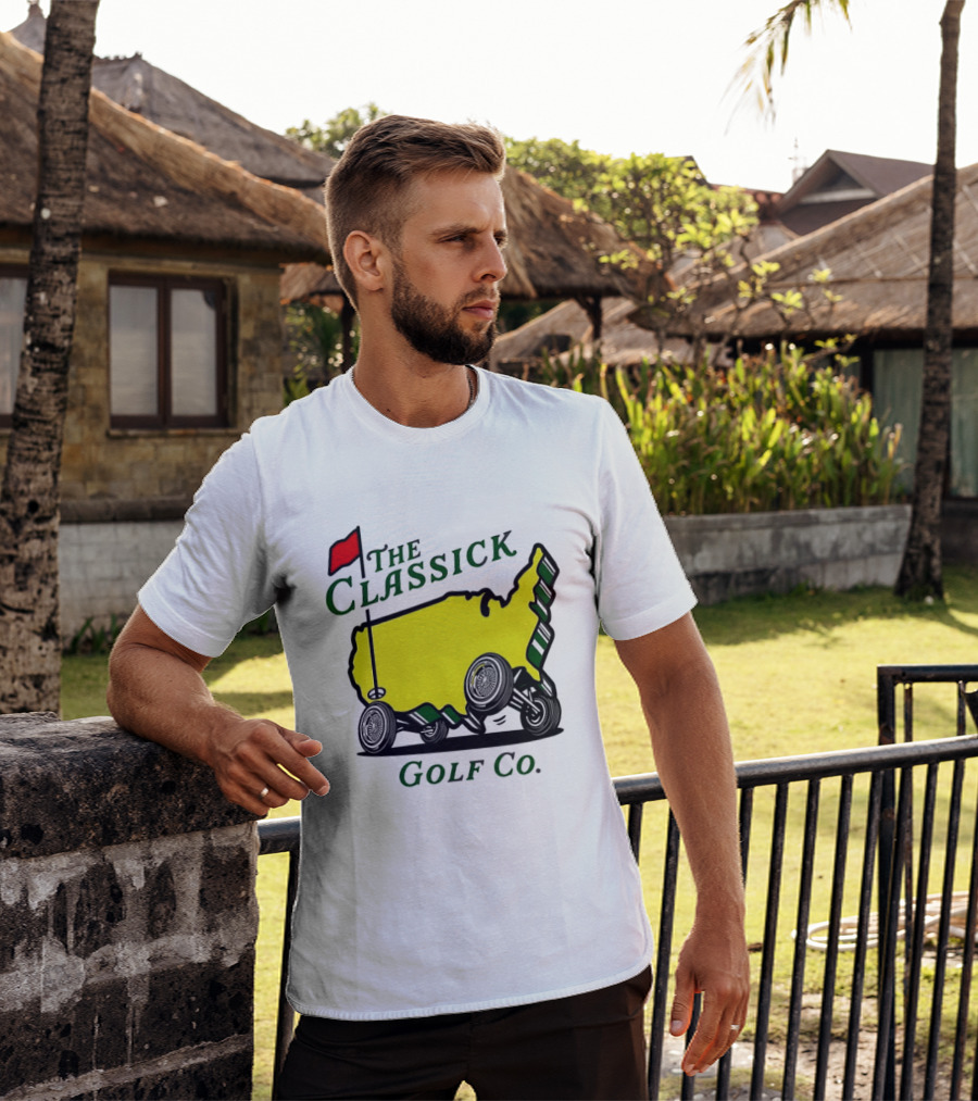The Classick Golf Co Masters USA Map Golf Cart T-Shirt