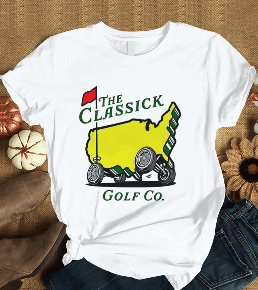 The Classick Golf Co Masters USA Map Golf Cart T-Shirt