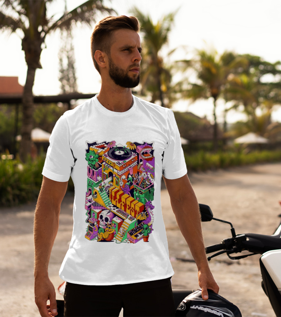 ILLfest 2026 Hostin TX Skeleton Alien Dragon DJ Event T-Shirt