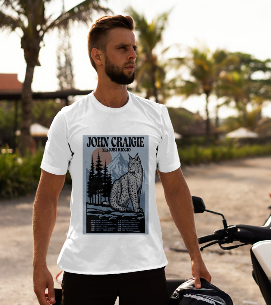 John Craigie With Jobi Riccio Tour 2026 Europe Concert Dates Lynx Mountain Forest T-Shirt