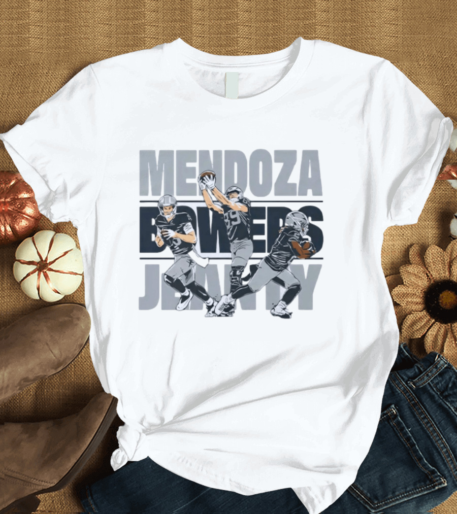 Mendoza Bowers Jerry Las Vegas Raiders Football T-Shirt