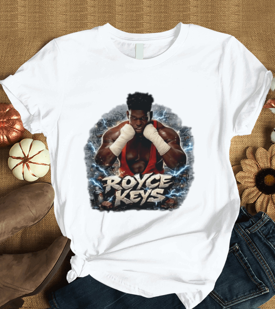 Royce Keys AEW Boxing Pose Lightning T-Shirt