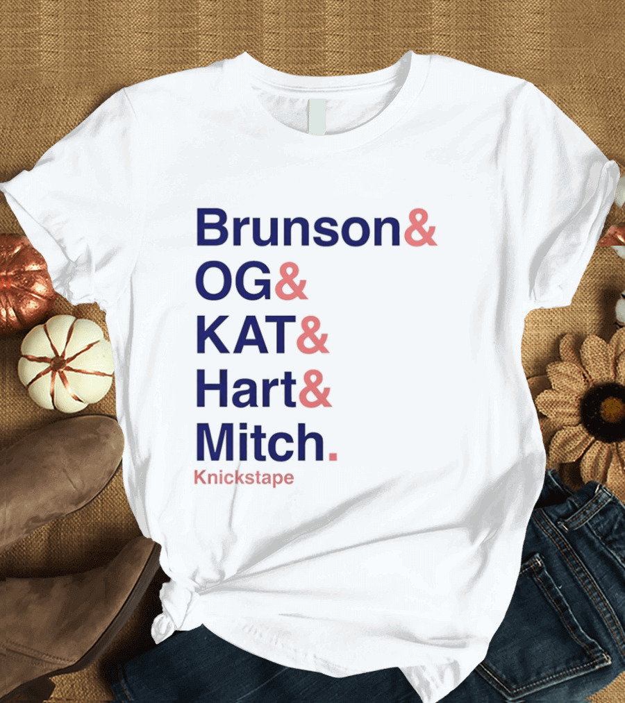 Brunson OG KAT Hart Mitch New York Knicks Knickstape T-Shirt