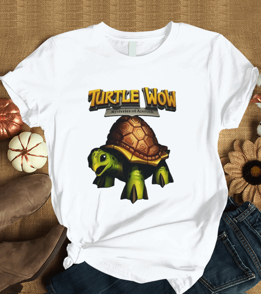 Turtle WoW Mysteries Of Azeroth Tortoise Adventure T-Shirt