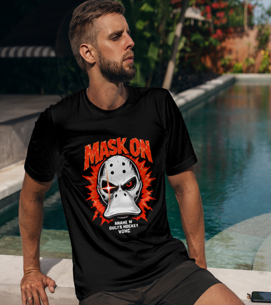 MASK ON Anaheim Ducks Hockey Vonic T-Shirt