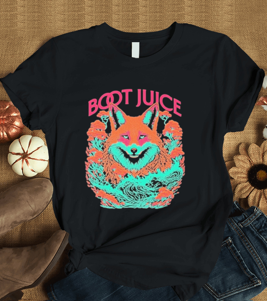 Boot Juice Psychedelic Neon Fox T-Shirt