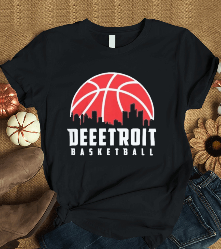 Deeetroit Basketball Cityline Detroit Pistons 2026 T-Shirt