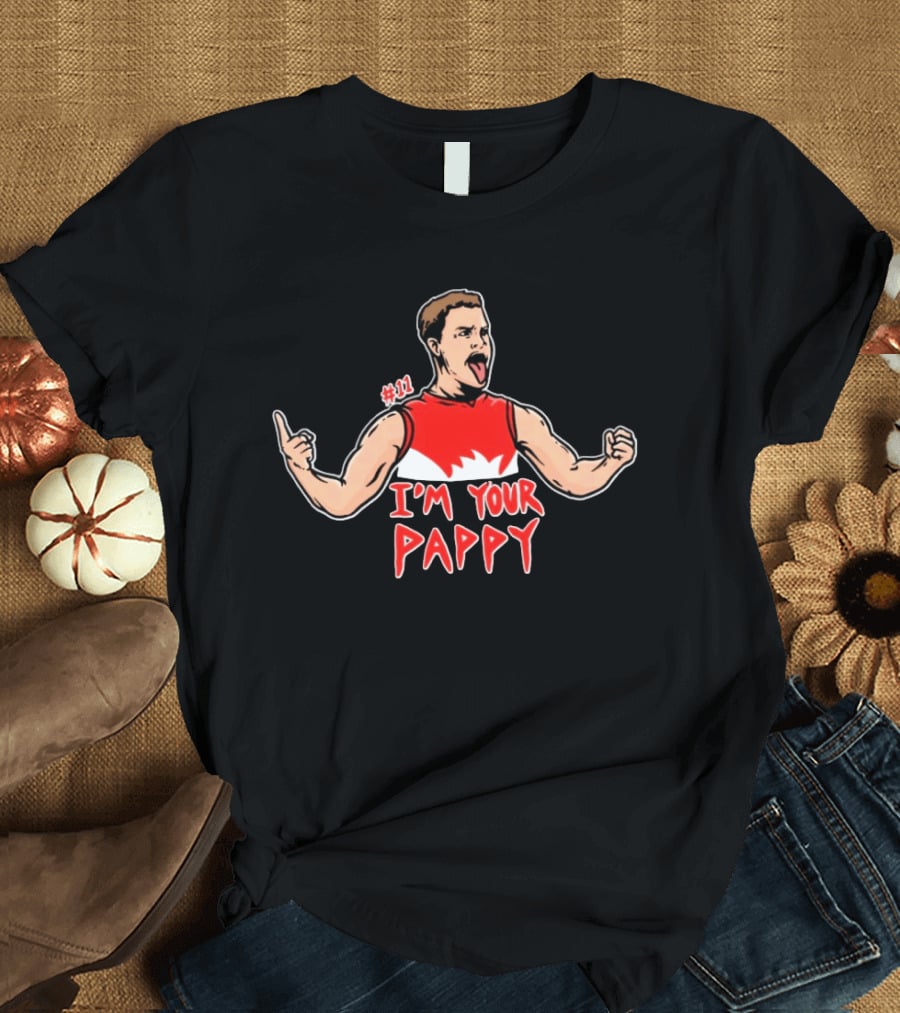 I'm Your Pappy #11 Red Sleeveless Fleece T-Shirt