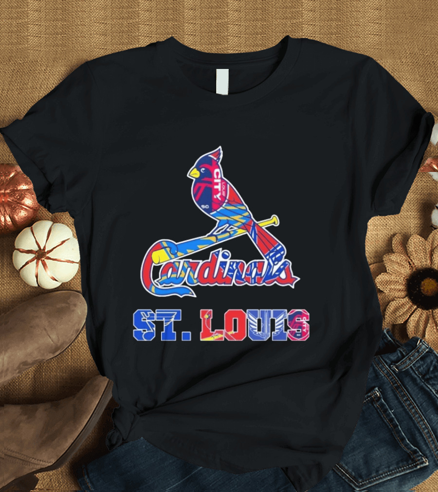 St Louis Cardinals City Soccer Blue And Red Sports Teams T-Shirt