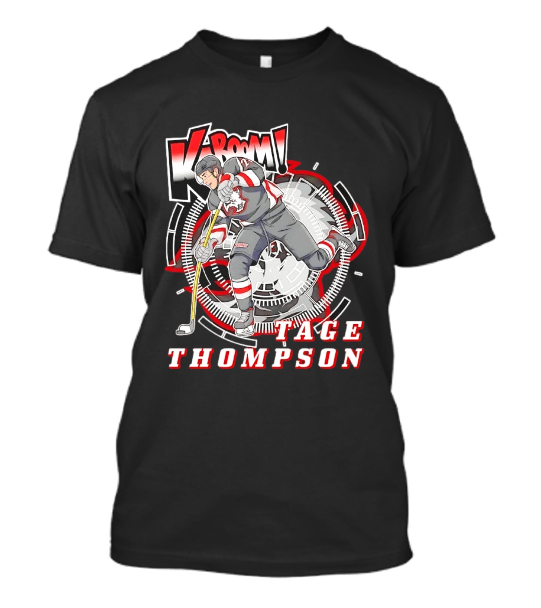 Tage Thompson Kaboom Hockey Comic T-Shirt