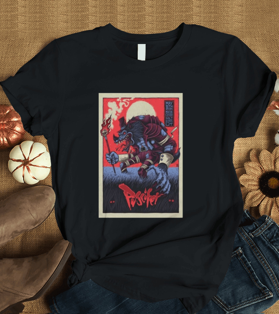 Puscifer May 5th 2026 Maverik Center Werewolf Art Salt Lake City UT T-Shirt