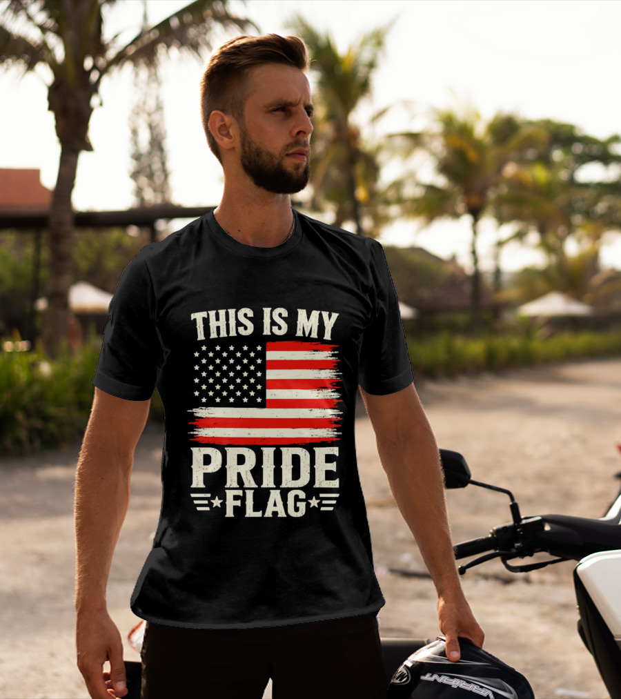 This Is My Pride Flag American Flag Stars And Stripes T-Shirt