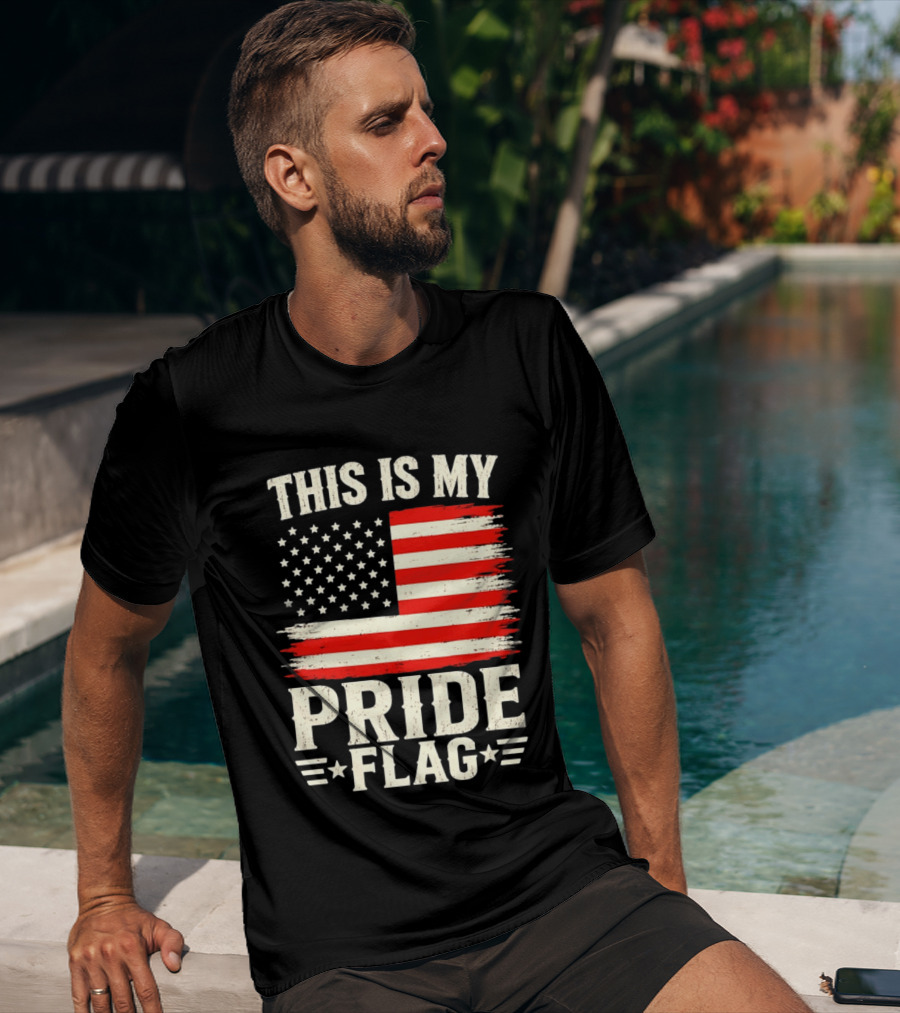 This Is My Pride Flag American Flag Stars And Stripes T-Shirt