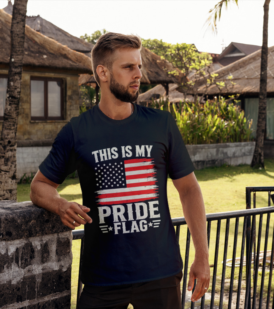 This Is My Pride Flag American Flag Stars And Stripes T-Shirt