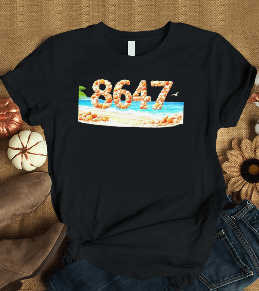 8647 Beach Edition Sun Sand Seashells Tropical Paradise T-Shirt