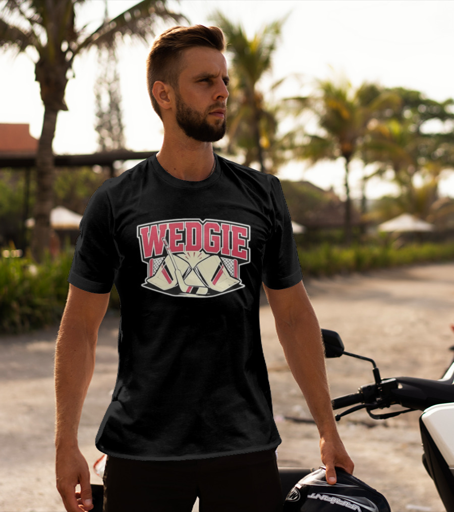 Avalanche Scott Wedgewood Wedgie Hockey Goalie Stick And Net T-Shirt