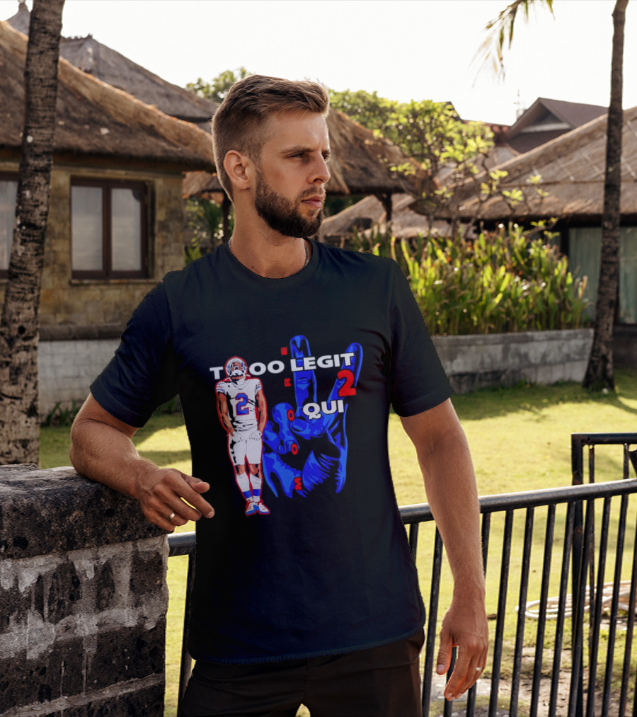 Too Legit 2 Quit DJ Moore Number 2 Buffalo Bills T-Shirt