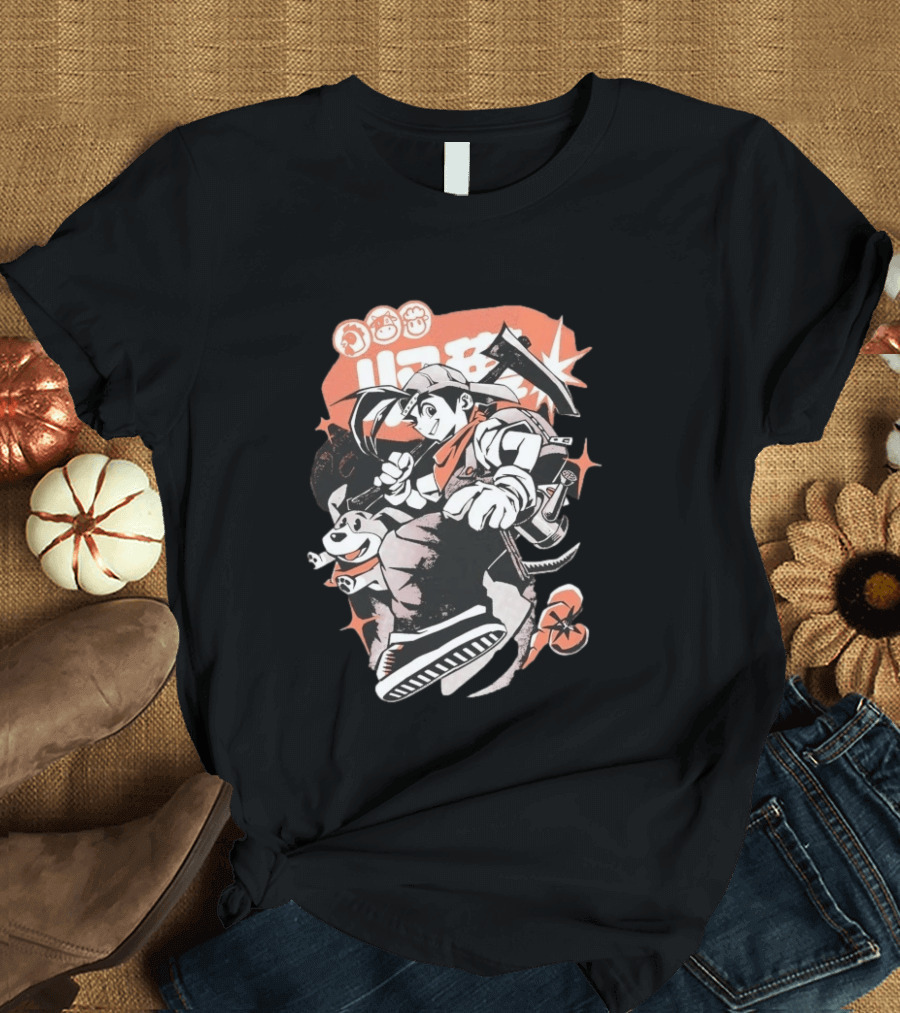 Harvest Moon Boy Adventure With Dog And Tools T-Shirt