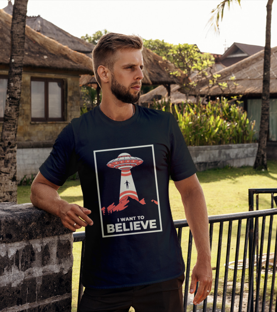 I Want To Believe UFO Alien Abduction T-Shirt