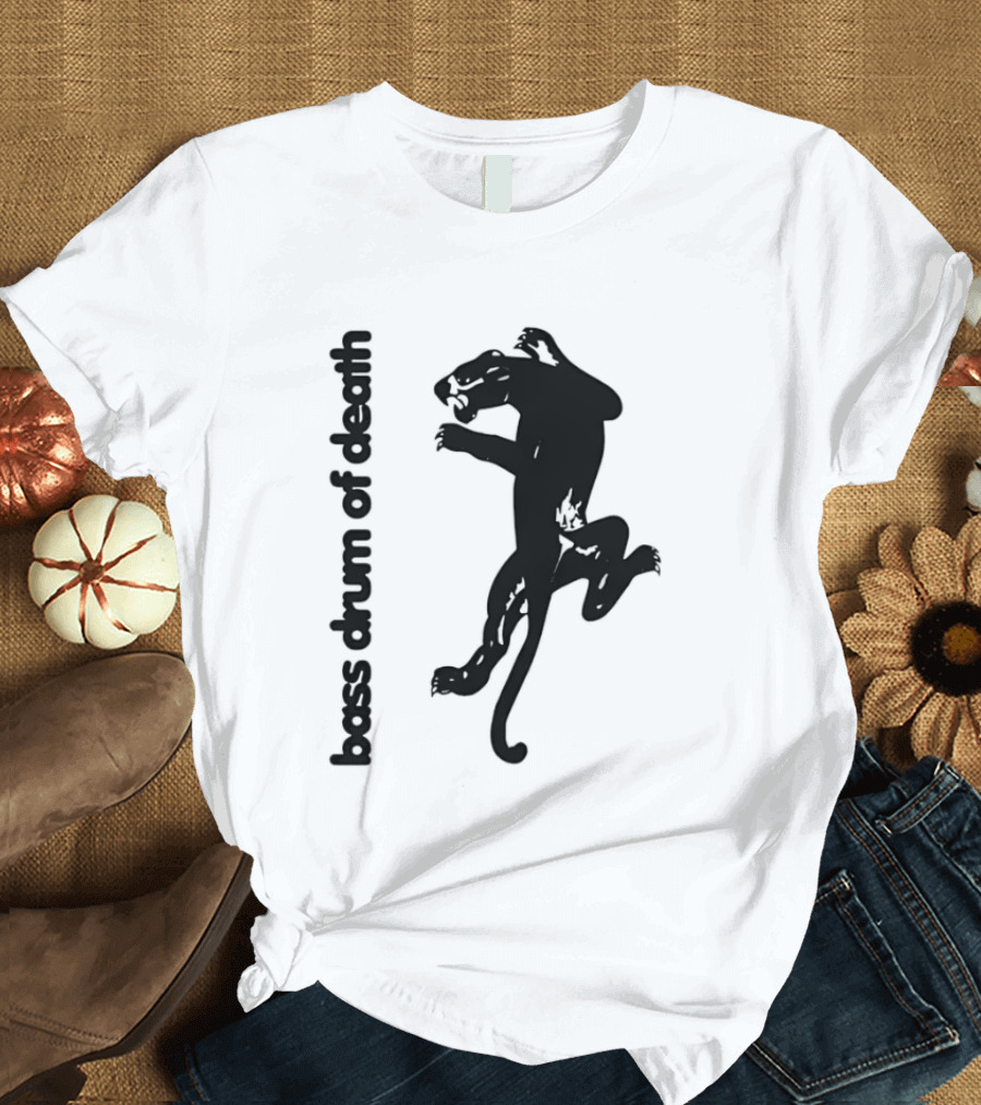 Black Panthers Bass Drum Of Death Panther Silhouette Jumping T-Shirt