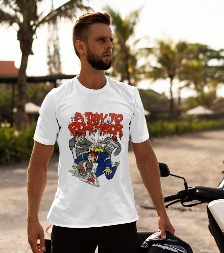 A Day To Remember Hockey Players Fighting Scene T-Shirt
