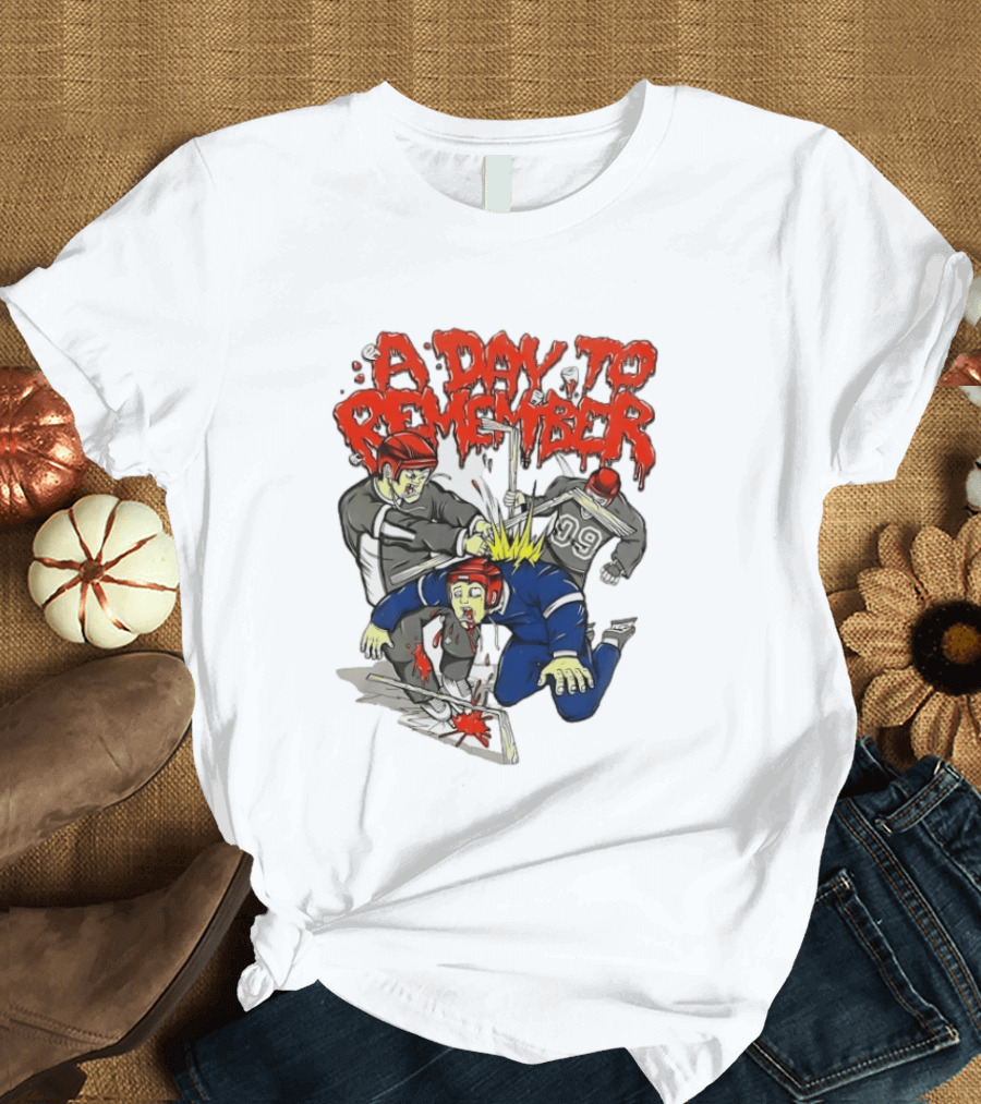 A Day To Remember Hockey Players Fighting Scene T-Shirt