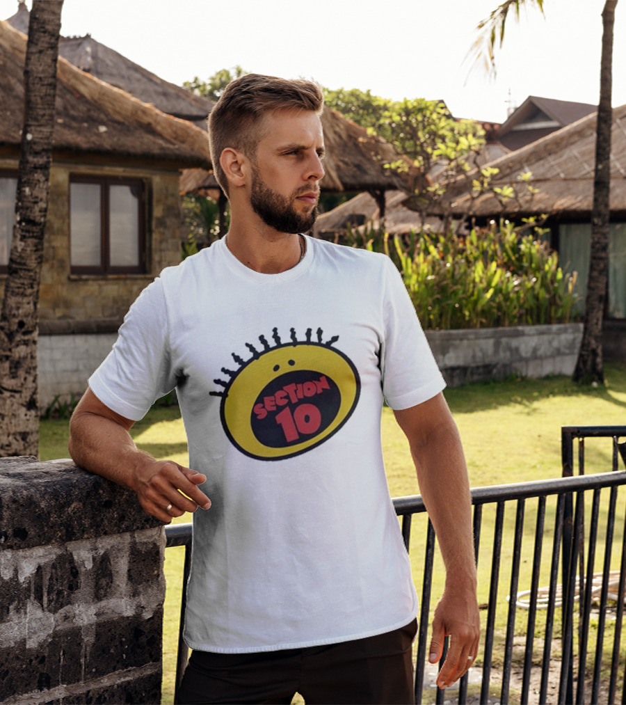 Section 10 Bold Yellow Oval Red T-Shirt