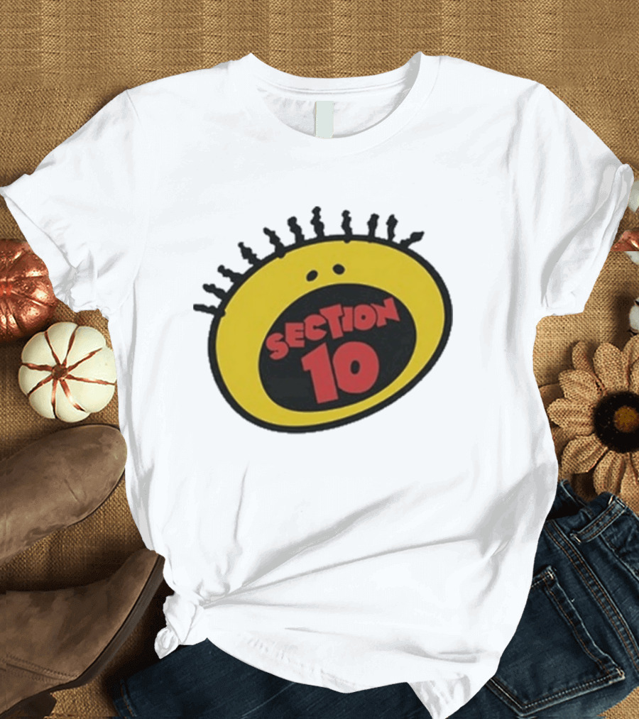 Section 10 Bold Yellow Oval Red T-Shirt