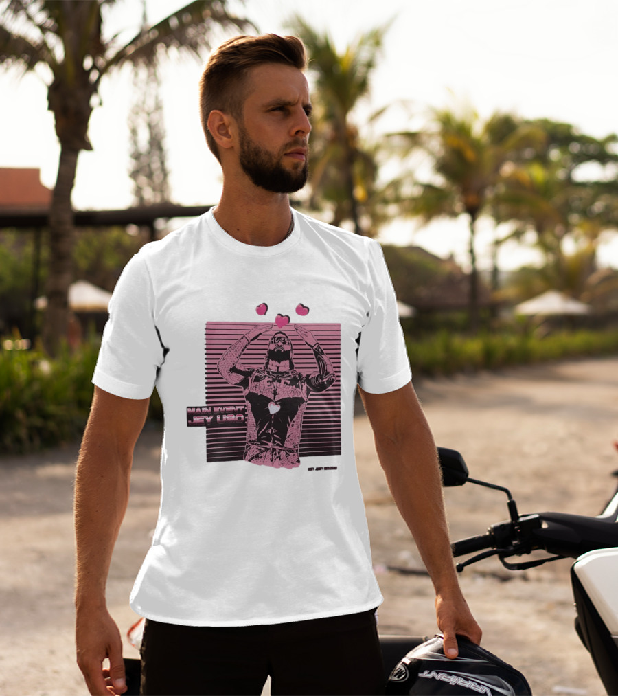 Main Event Jey Uso Ucey Jucey Pink Neon Heart Exclusive T-Shirt