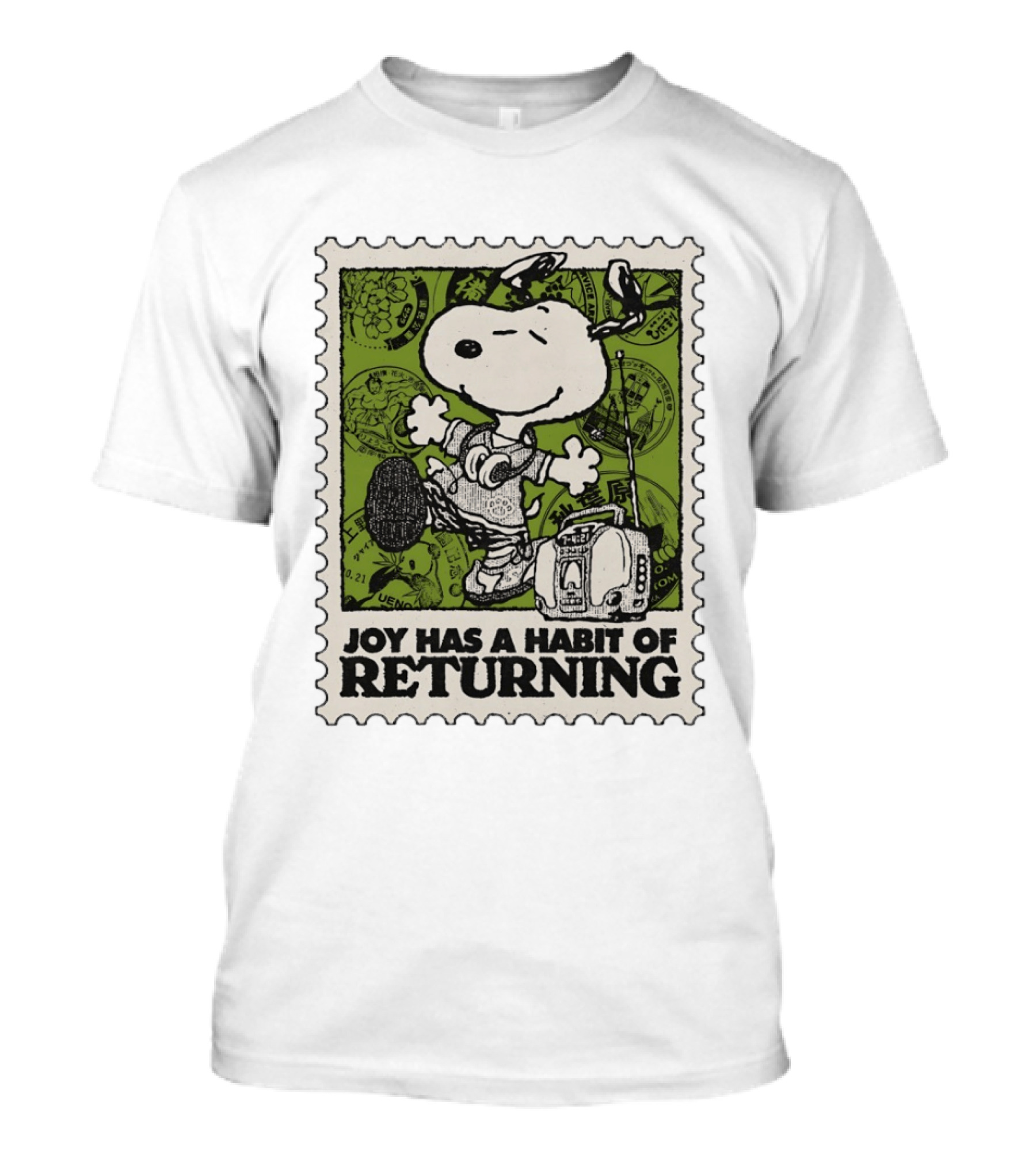 Snoopy Headphones Streetwear Joy Has A Habit Of Returning T-Shirt