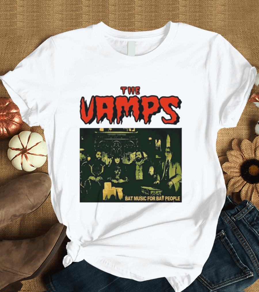 The Vamps What We Do In The Shadows Bat Music For Bat People Candles Group Image T-Shirt