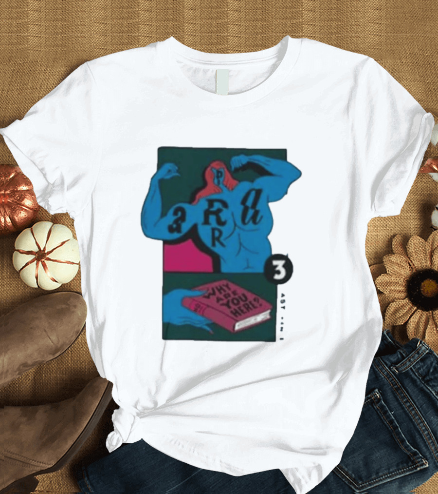 Why Are You Here Book Typography Muscle T-Shirt