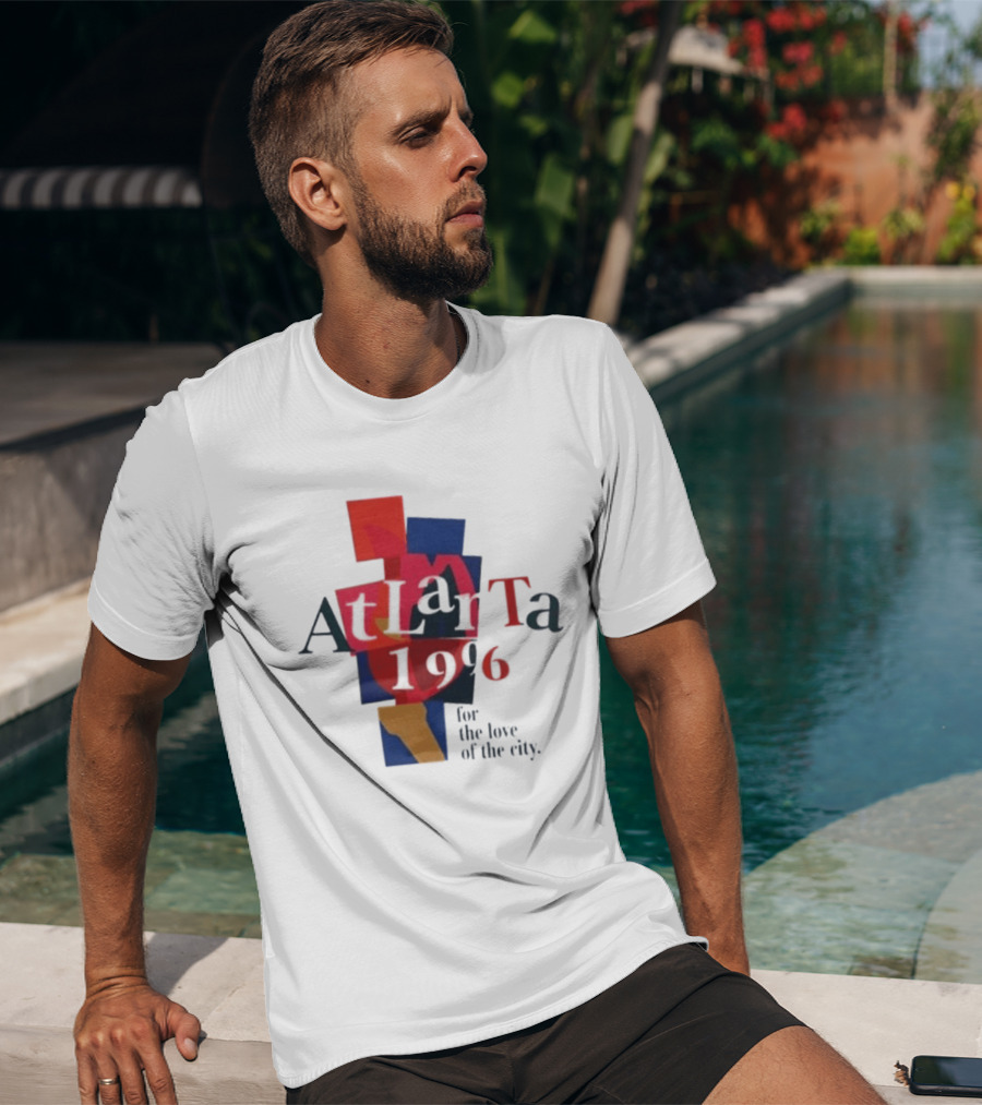 Atlanta 1996 For The Love Of The City Colorful Geometric Shapes T-Shirt