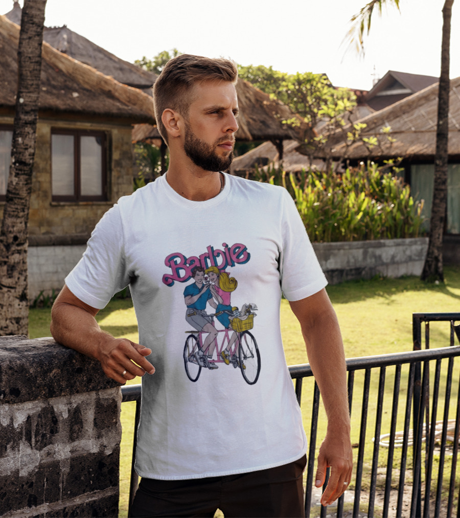 Barbie And Ken Biking Adventure With Ice Cream And Basket T-Shirt