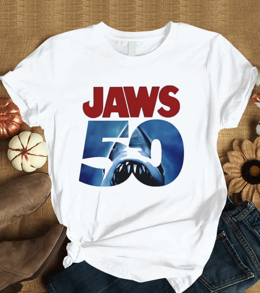 Jaws 50th Anniversary Shark Attack Celebration T-Shirt