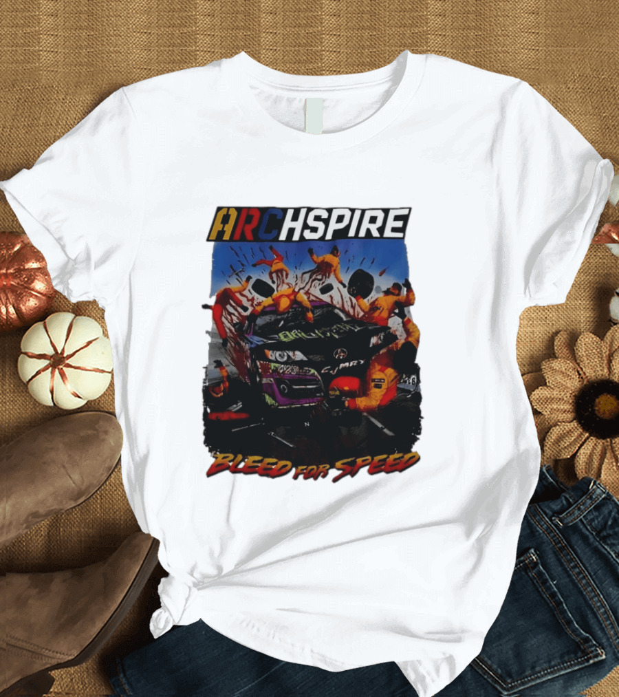 Archspire Bleed For Speed Racing Chaos With Pit Crew Action T-Shirt