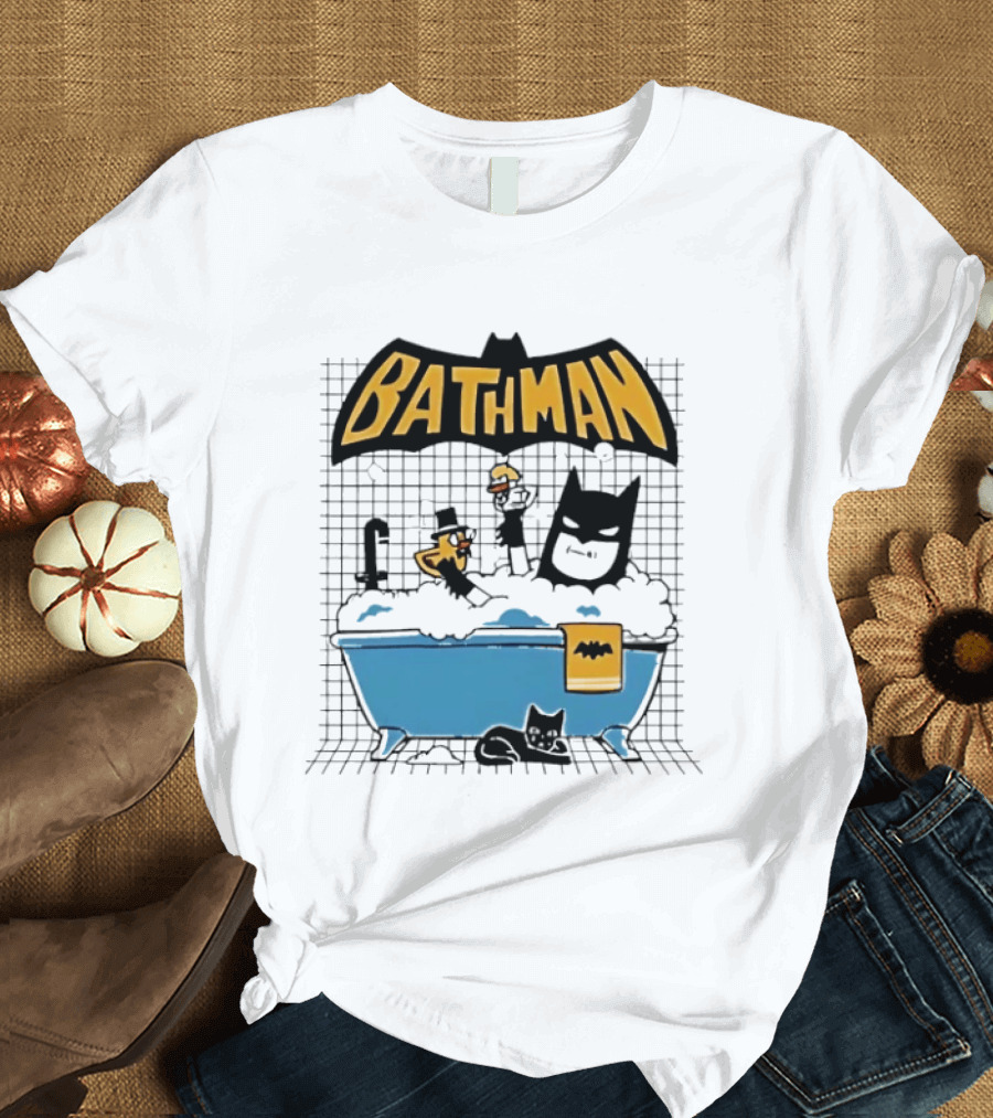 Bathman Super Hero Bathtub Adventure With Bat Towel And Rubber Duck T-Shirt