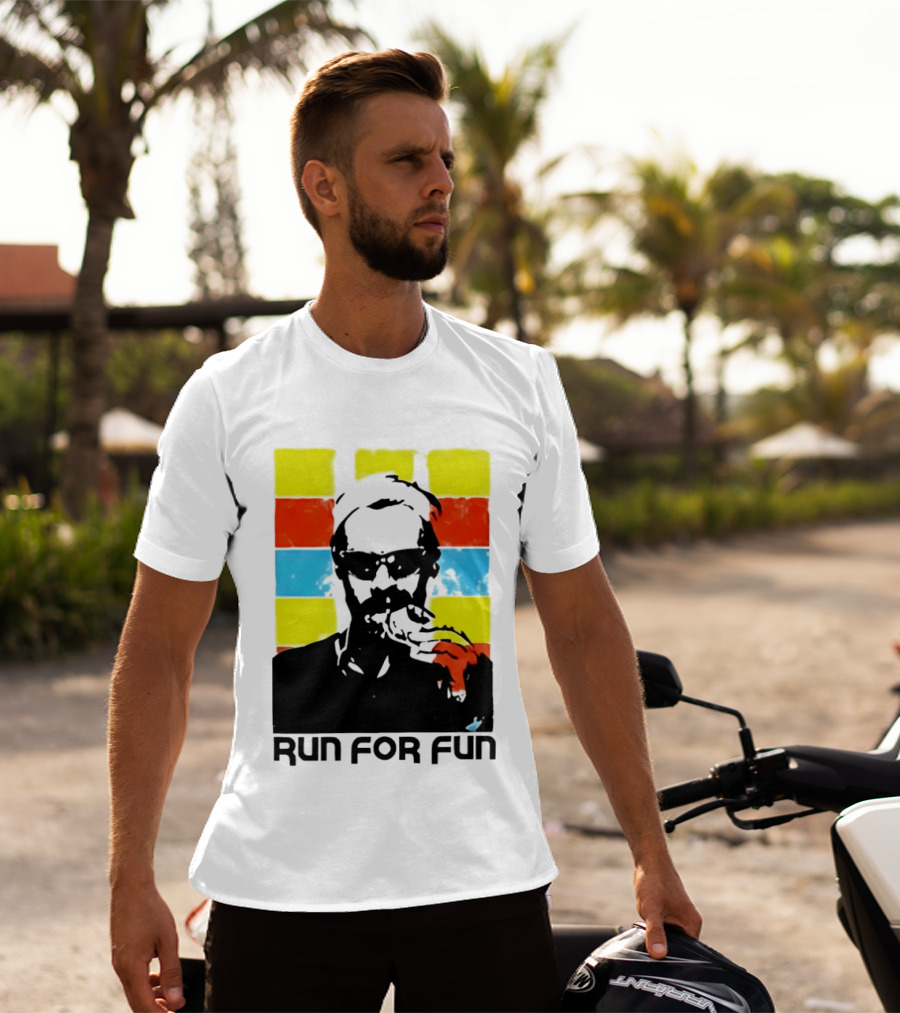 Run For Fun Retro Color Block T-Shirt
