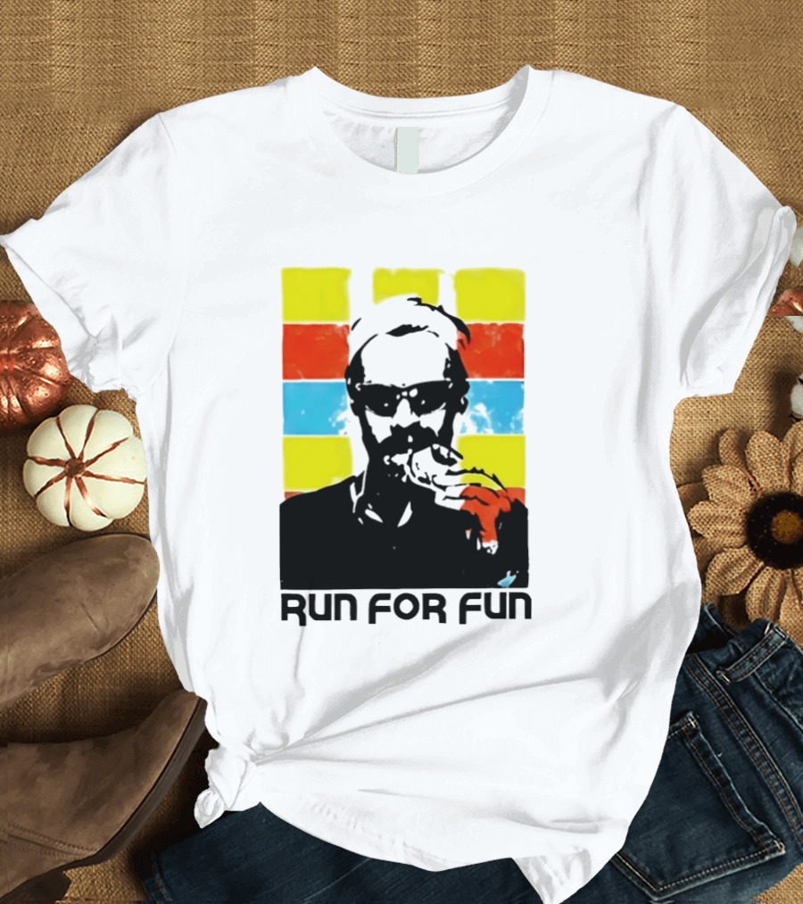 Run For Fun Retro Color Block T-Shirt