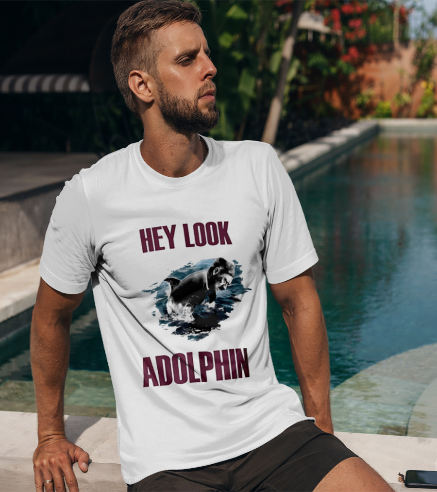 Hey Look Adolphin Clever Visual Wordplay Concept T-Shirt