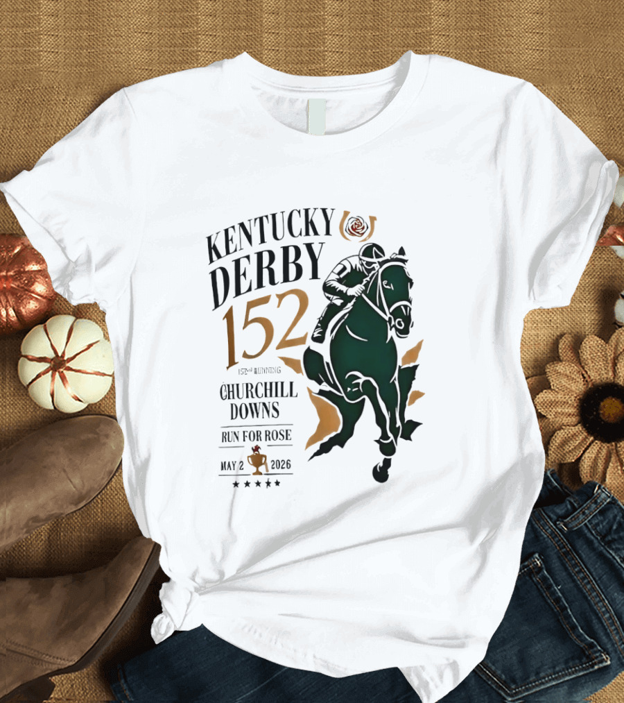 Kentucky Derby 152 2026 Churchill Downs Run For Rose May 2 Horse Racing T-Shirt